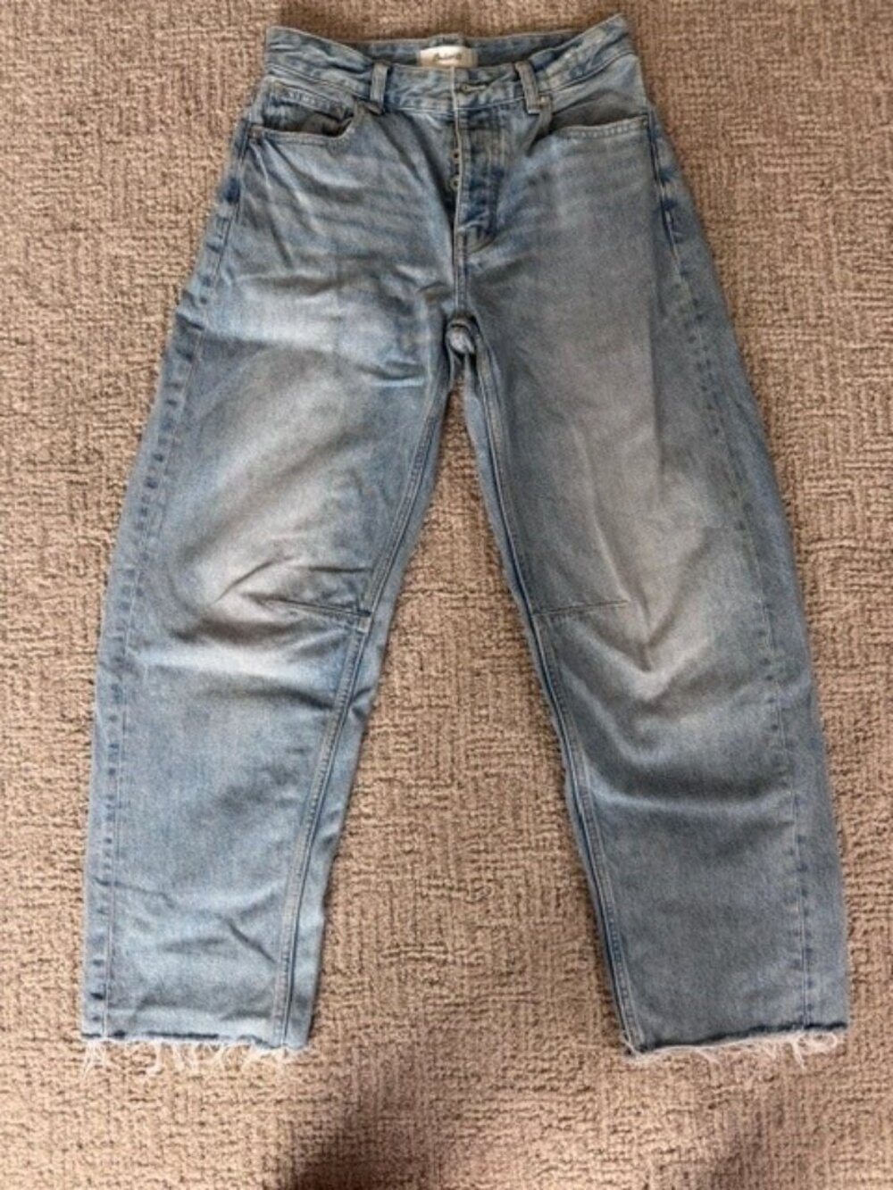 Madewell The Darted Barrel-Leg Jean, size 23